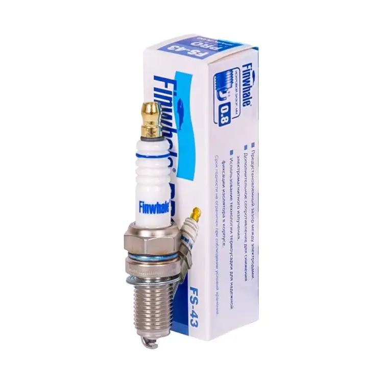 Свеча зажигания 1.0-1.2L Aveo, Spark 10- , Cobalt, Gentra FINWHALE FS43 Свеча зажигания 1.0-1.2L Aveo, Spark 10- , Cobalt, Gentra FINWHALE FS43