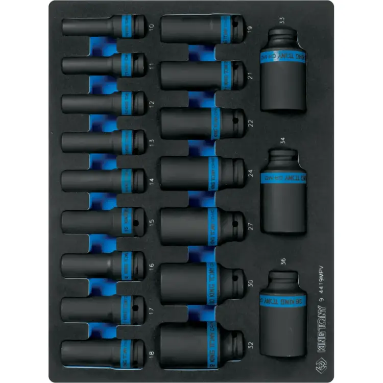 Набор торцевых головок KING TONY 9-4419MPV