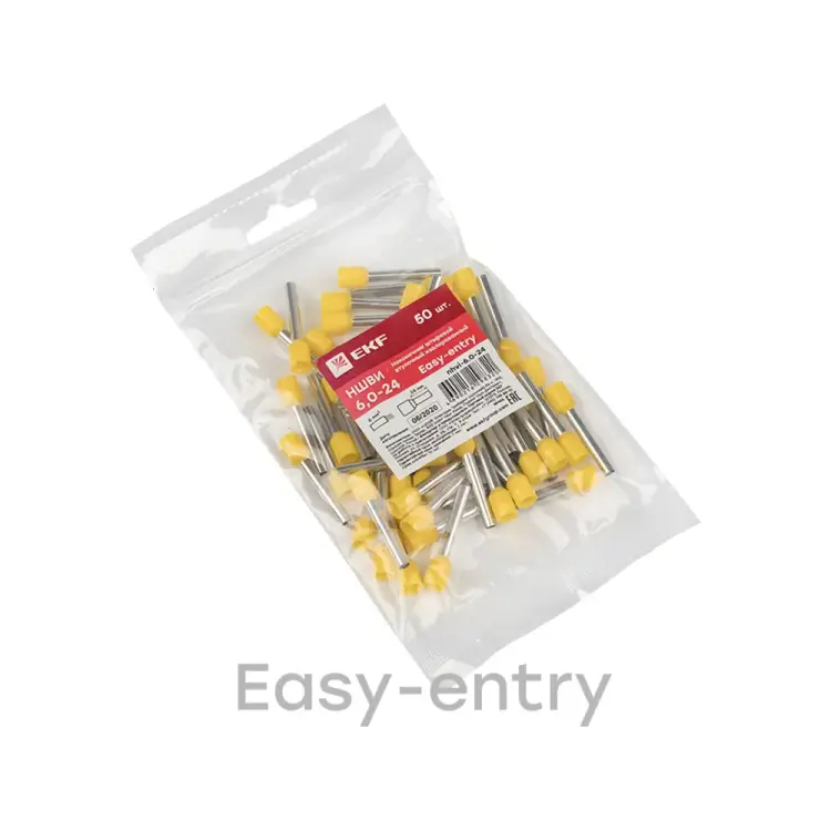 Штыревой втулочный изолированный наконечник EKF PROxima НШвИ 6,0-24 nhvi-6.0-24 Штыревой втулочный изолированный наконечник EKF PROxima НШвИ 6,0-24 nhvi-6.0-24