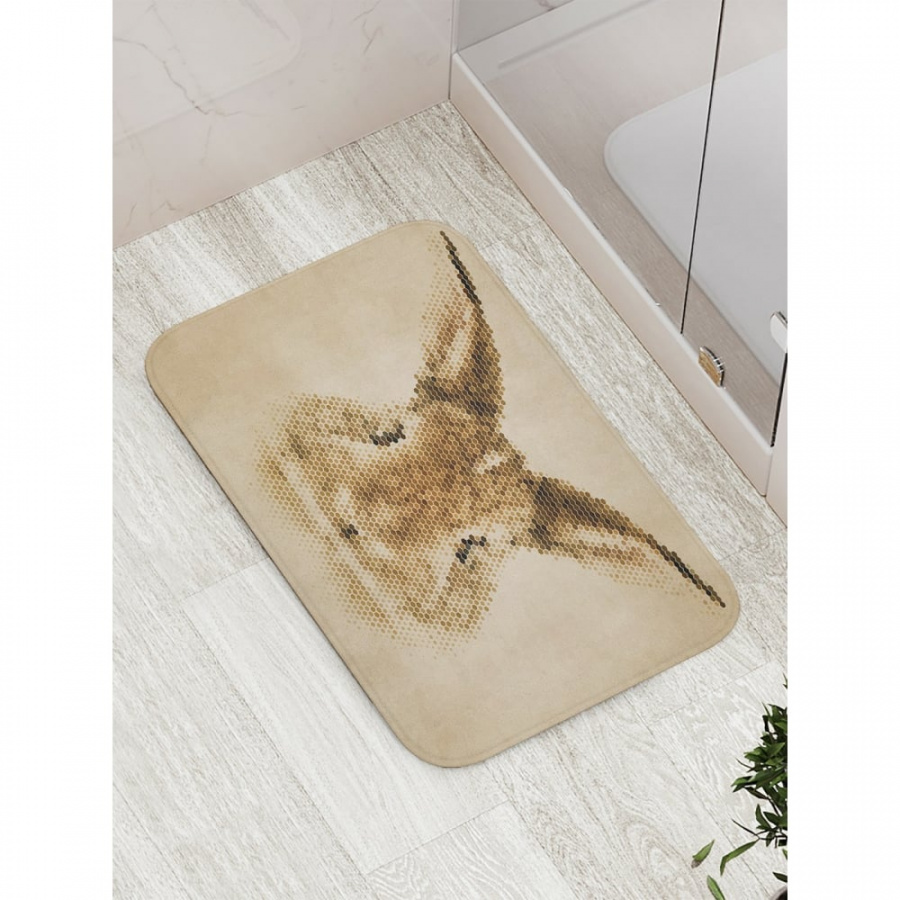Противоскользящий коврик для ванной, сауны, бассейна JOYARTY Матричный кролик
