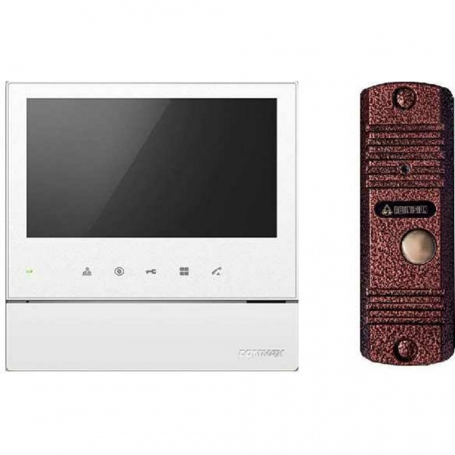 Комплект видеодомофона и вызывной панели COMMAX CDV-70H2 White/AVC305