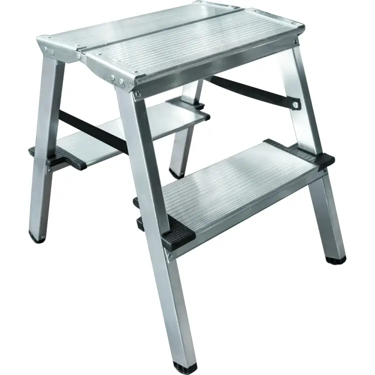 Двухсторонняя алюминиевая стремянка Новая Высота 1127202 Двухсторонняя алюминиевая стремянка Новая Высота 1127202