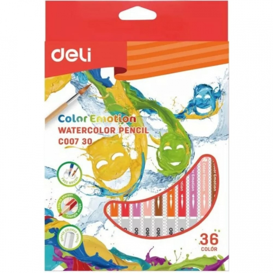 Акварельные цветные карандаши DELI Color Emotion EC00730