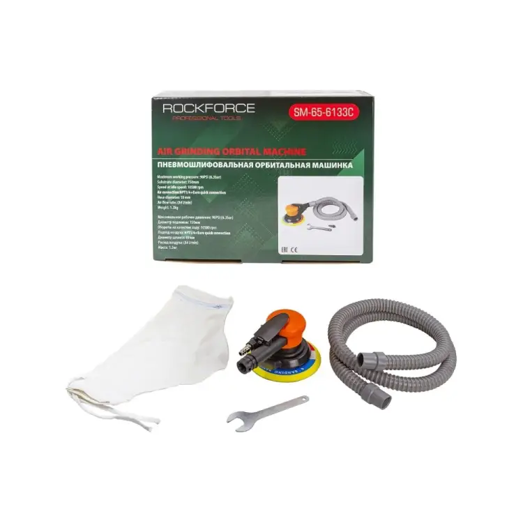 Орбитальная пневмошлифовальная машинка Rockforce RF-SM-65-6133C 26223