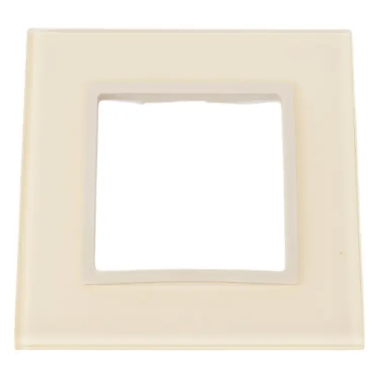 Рамка для розеток и выключателей ЭРА Elegance 14510102 на 1 пост, стекло, Elegance, слоновая кос Б0059167