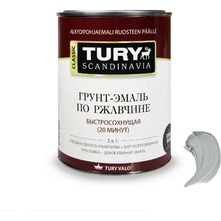 Грунт-эмаль по ржавчине TURY МС-102 20014522 Грунт-эмаль по ржавчине TURY МС-102 20014522