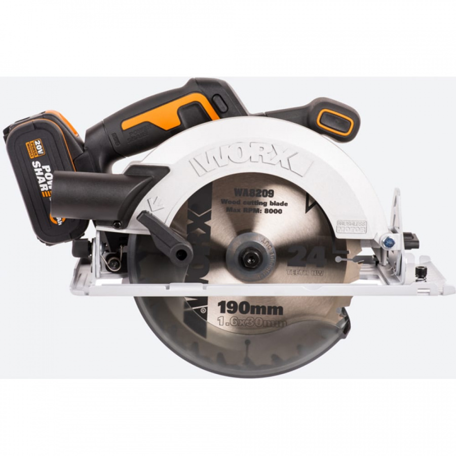 Аккумуляторная бесщеточная циркулярная пила WORX WX520