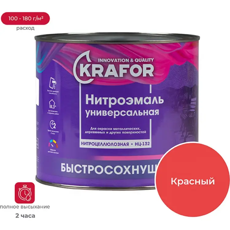 Эмаль KRAFOR НЦ-132 26498