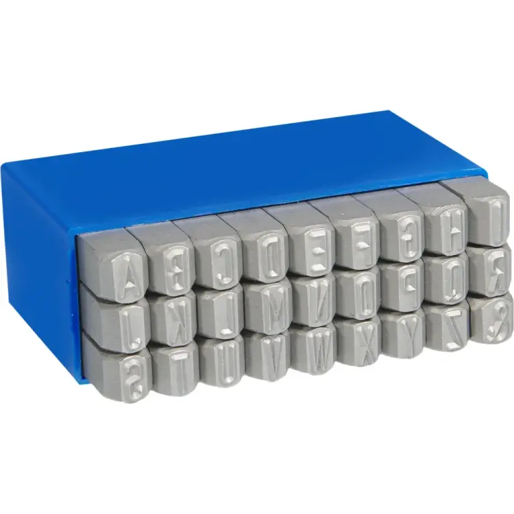 Набор латинских буквенных клейм MASUS 10658