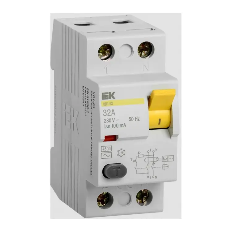 Выключатель дифференциального тока IEK ВД1-63 MDV10-2-032-100