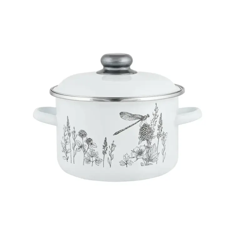 Цилиндрическая эмалированная кастрюля appetite FLORA-2 1RD181M FLORA