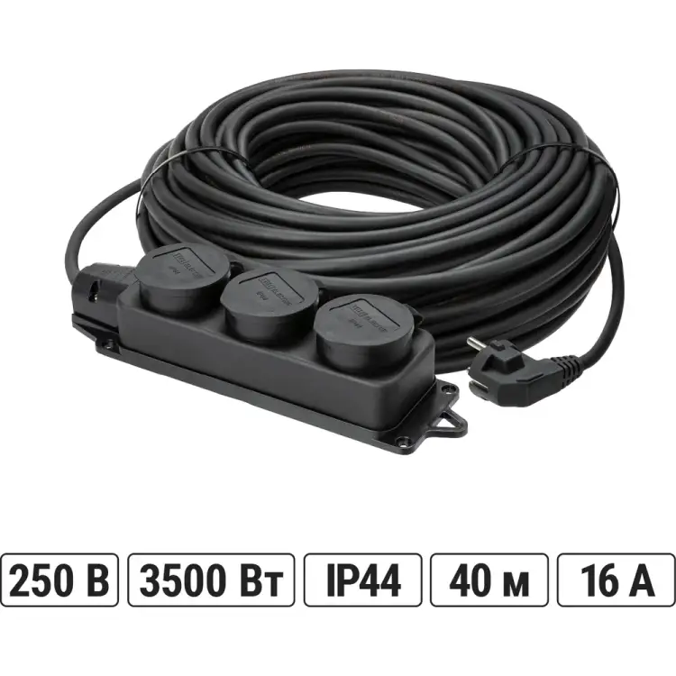 Силовой удлинитель-шнур TDM ELECTRIC УШз16-103 SQ1302-0349