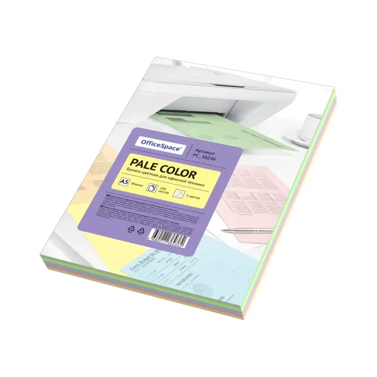 Цветная бумага OfficeSpace Pale Color PC_38236