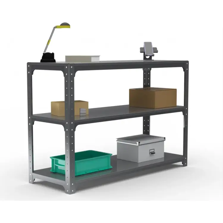 Стол-верстак ООО Металекс KIT 950х1000х400 мм, две полки, серый 204958