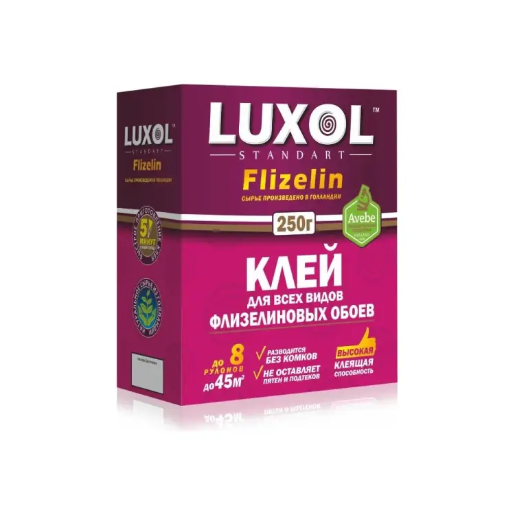 Обойный клей LUXOL Standart флизелин (Standart) 250г. Обойный клей LUXOL Standart флизелин (Standart) 250г.