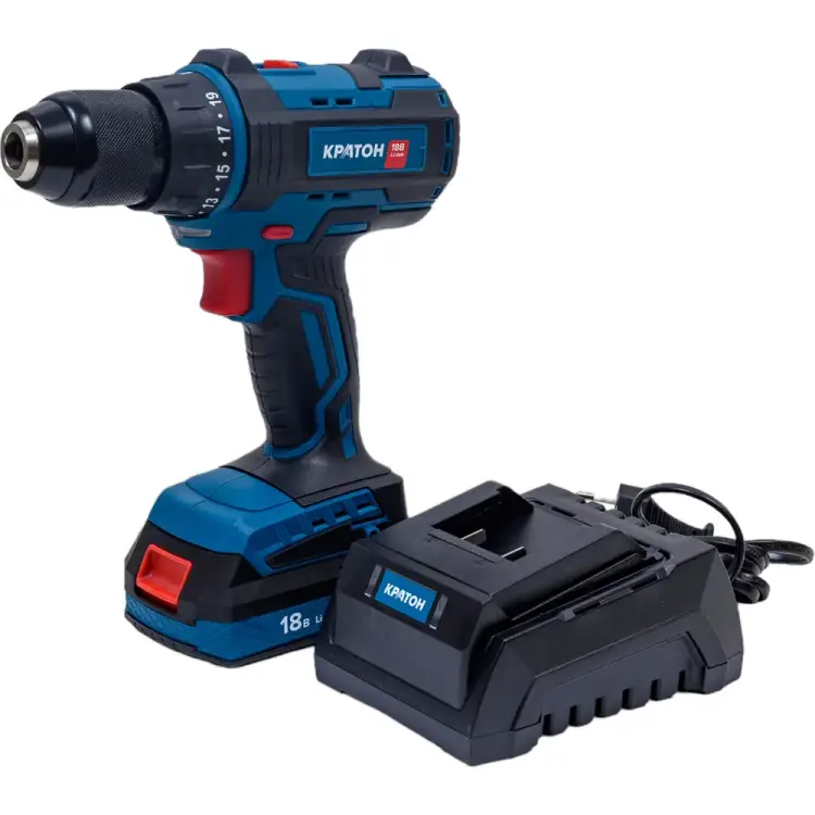 Аккумуляторная бесщеточная дрель-шуруповерт Кратон BCD18OFA SET 3 11 01 072 Аккумуляторная бесщеточная дрель-шуруповерт Кратон BCD18OFA SET 3 11 01 072