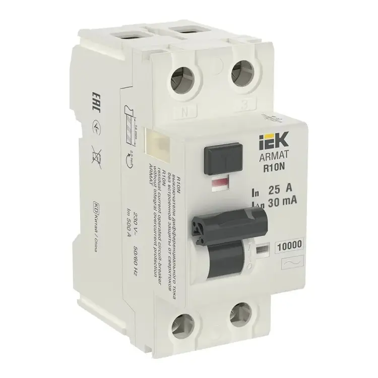 Выключатель дифференциального тока IEK ARMAT R10N AR-R10N-2-025A030