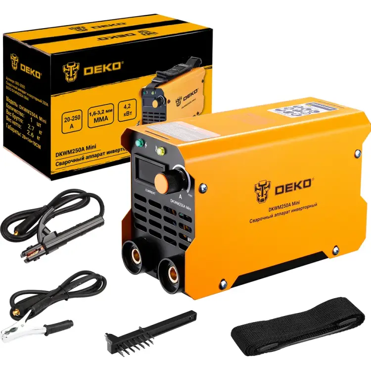 Инверторный сварочный аппарат DEKO DKWM250A Mini 080-3000 Инверторный сварочный аппарат DEKO DKWM250A Mini 080-3000