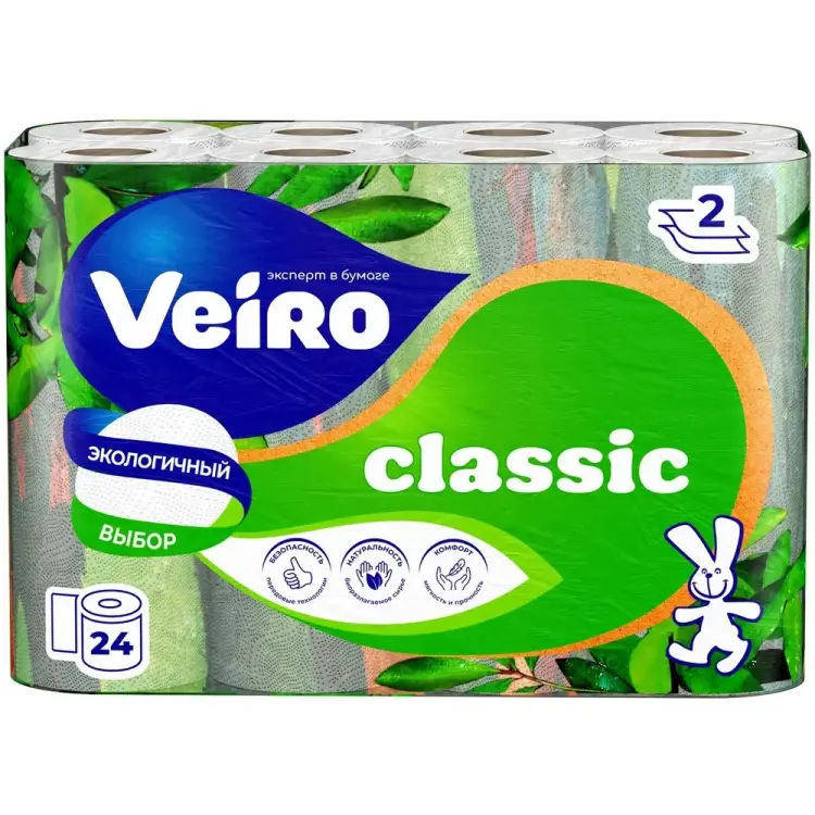 Бытовая двухслойная бумага VEIRO Classic 5с224 127072