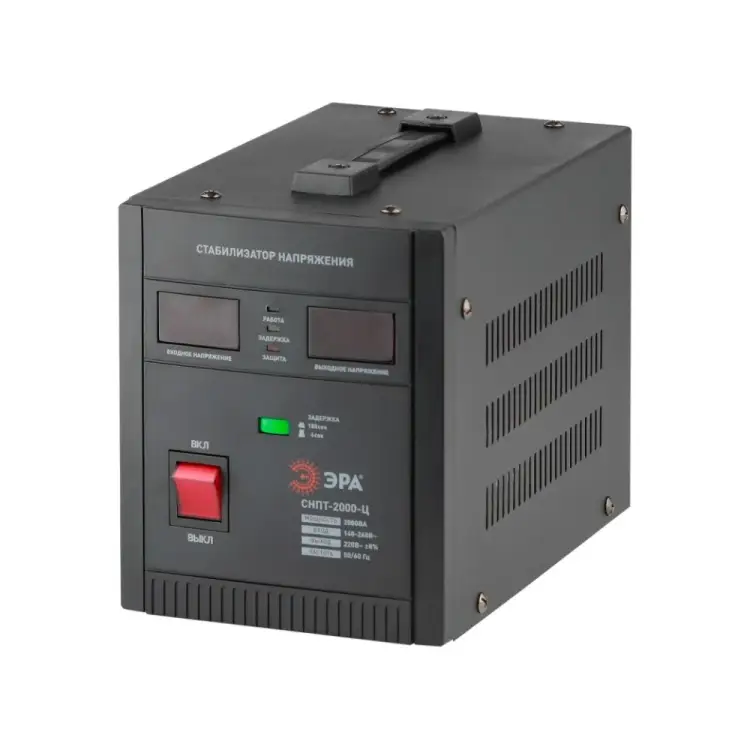 Переносной стабилизатор напряжения ЭРА СНПТ-2000-Ц Б0020160 Переносной стабилизатор напряжения ЭРА СНПТ-2000-Ц Б0020160