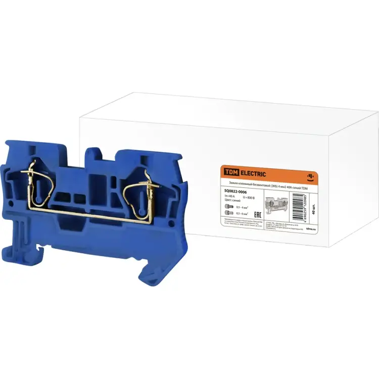 Безвинтовой зажим клеммный TDM ELECTRIC (ЗКБ) SQ0822-0006