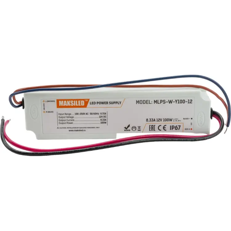 Блок питания MAKSILED MLPS-W-Y100-12