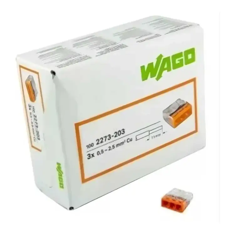 Трехпроводная соединительная клемма для быстрого монтажа WAGO 2273-203 2666