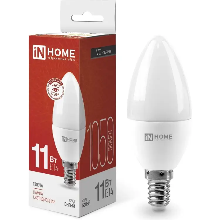 Светодиодная лампа IN HOME LED-СВЕЧА-VC 4690612020471 Светодиодная лампа IN HOME LED-СВЕЧА-VC 4690612020471