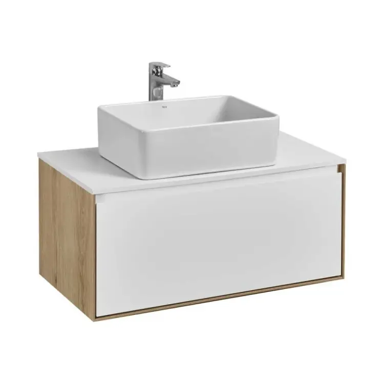 Тумба AQUATON Либерти 90/1 дуб Эльвезия/белый глянец (Адриана 90, MILA 400, MILA 350х350, Одри 420x620 Soft, Лола  00090105 Тумба AQUATON Либерти 90/1 дуб Эльвезия/белый глянец (Адриана 90, MILA 400, MILA 350х350, Одри 420x620 Soft, Лола  00090105