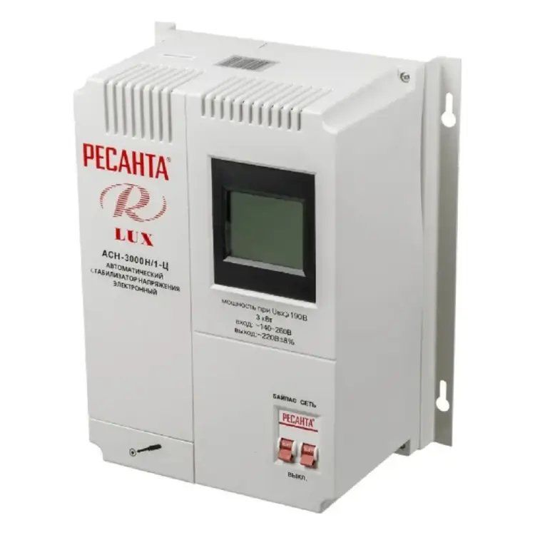 Стабилизатор напряжения Ресанта АСН 3000 Н/1-Ц Lux Стабилизатор напряжения Ресанта АСН 3000 Н/1-Ц Lux