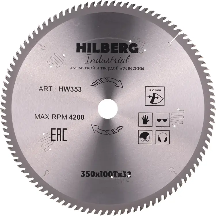 Пильный диск по дереву Hilberg Hilberg Industrial HW353 Пильный диск по дереву Hilberg Hilberg Industrial HW353