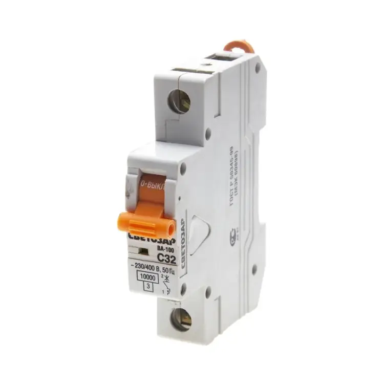 Автомат СВЕТОЗАР 1п, 32 A, C, 10 кА, 230/400 В SV-49071-32-C