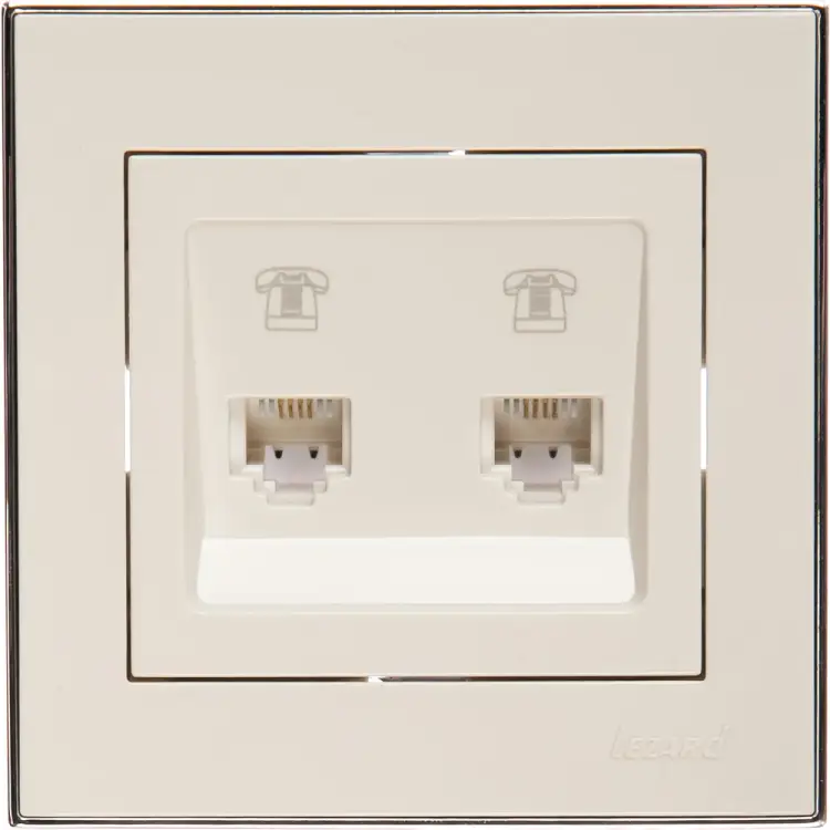 Двойная телефонная розетка Lezard RAIN 703-0225-138