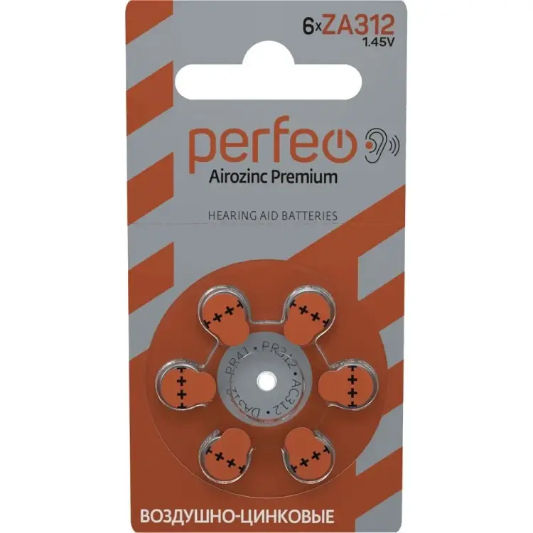 Батарейка для слуховых аппаратов Perfeo ZA312 30 010 662