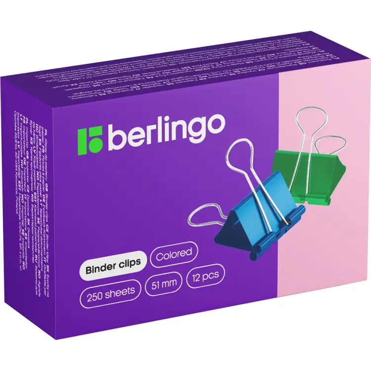 Зажимы для бумаг Berlingo BC1251f