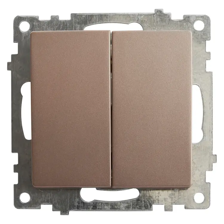 Двухклавишный выключатель STEKKER Катрин GLS10-7104-02 39592