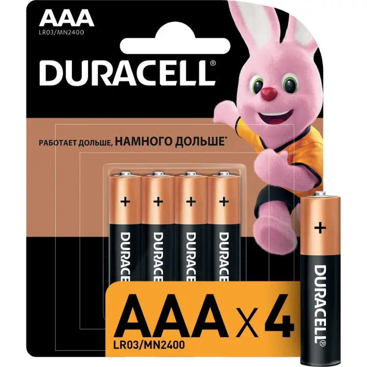 Батарейка Duracell LR03-4BL BASIC Б0026813