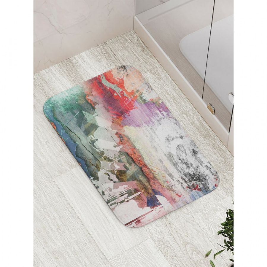 Противоскользящий коврик для ванной, сауны, бассейна JOYARTY Абстракция красками