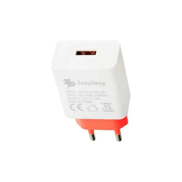 Зарядное устройство ZeepDeep EnergyPlug 1 USB X 2.4A 802074