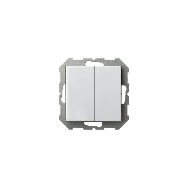 Двухклавишный выключатель LIREGUS Эпсилон IJ5 10-003-01 E/B 28-003