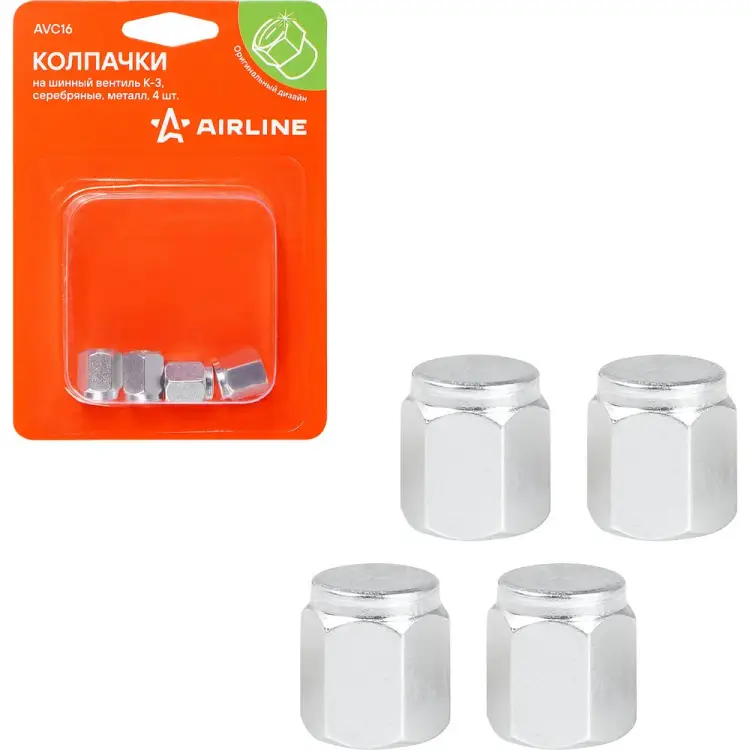 Колпачки на шинный вентиль Airline K-3 AVC16 Колпачки на шинный вентиль Airline K-3 AVC16