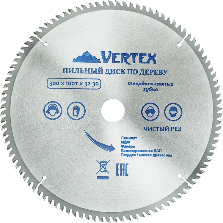 Пильный диск по дереву vertextools 300-100-32 Пильный диск по дереву vertextools 300-100-32