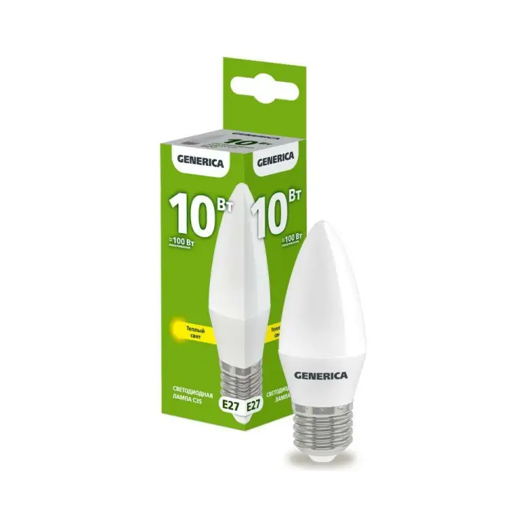 Светодиодная лампа GENERICA LL-C35-10-230-30-E27-G