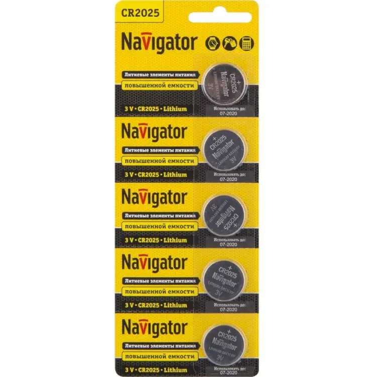 Элемент питания Navigator 94 764 NBT-CR2025-BP5 94764