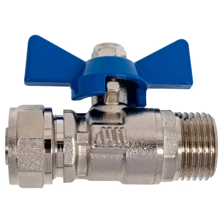 Обжимной кран шаровой для металлопластиковых труб Millennium KBMC1216