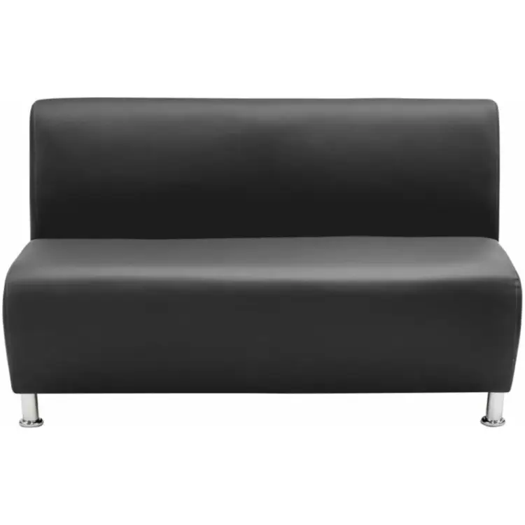 Двухместная секция дивана Мягкий Офис черная КЛ601ЧН