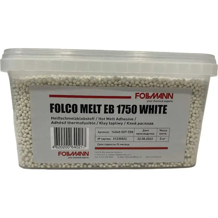 Клей Follmann FOLCO MELT EB 1750 WHITE 14340-007-558 Клей Follmann FOLCO MELT EB 1750 WHITE 14340-007-558