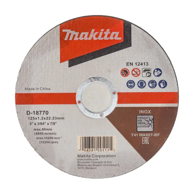 Отрезной диск по нержавеющей стали Makita D-18770 Отрезной диск по нержавеющей стали Makita D-18770