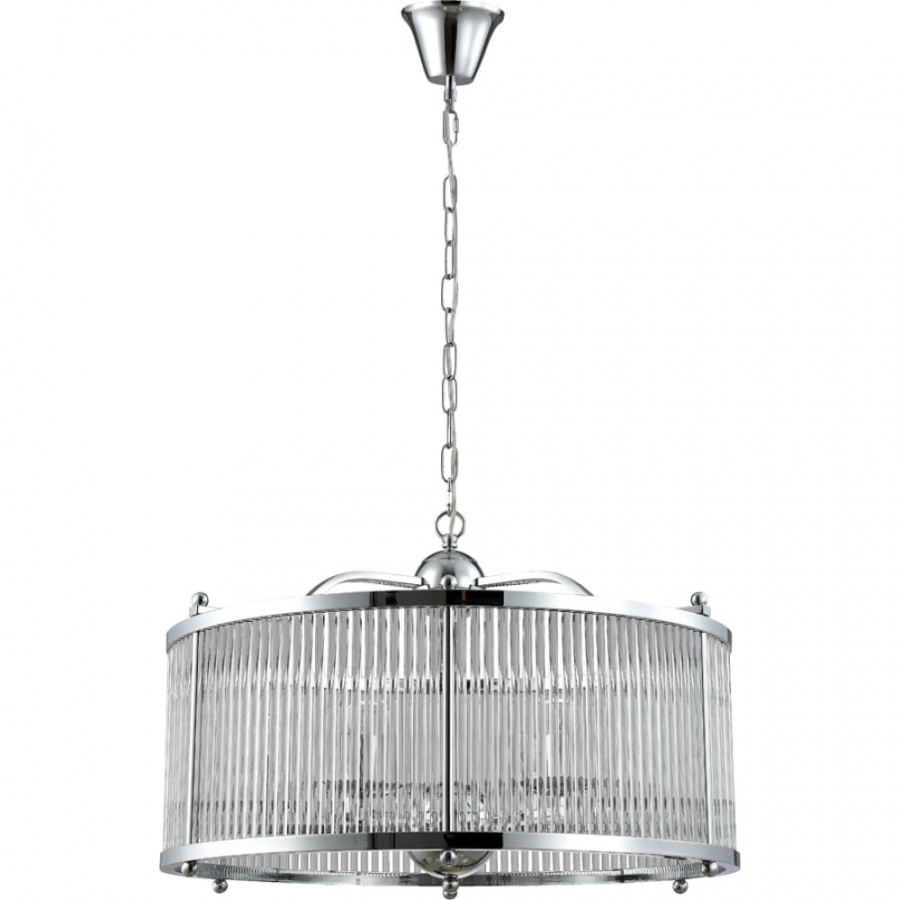 Подвесная люстра Crystal lux TADEO SP6 D600 CHROME/TRANSPARENTE