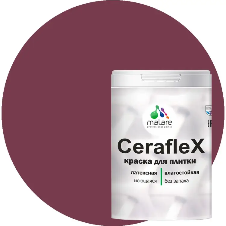 Латексная краска для кафельной и керамической плитки MALARE Ceraflex 2036755006538 Латексная краска для кафельной и керамической плитки MALARE Ceraflex 2036755006538